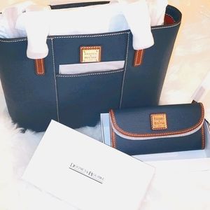 Dooney & Bourke Teal Lexington Tote & Wallet